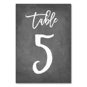 Chic Typografy Chalkboard Tischnummer   Tabelle 5