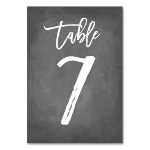Chic Typografy Chalkboard Tischnummer   Tabelle 7