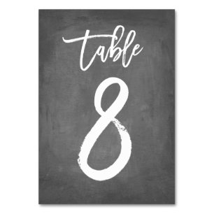 Chic Typografy Chalkboard Tischnummer   Tabelle 8