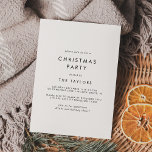 Chic Typografy Christmas Party Einladung<br><div class="desc">Diese elegante Weihnachtskarte eignet sich perfekt für eine moderne Party Einladung. Das einfache Design zeichnet sich durch klassisch minimalistische schwarz-weiße Typografie mit einem rustikalen Bohustempfinden aus. Anpassbar in jeder Farbe. Behalt das Design minimal und elegant,  wie es ist,  oder personalisiere es durch Hinzufügen von eigenen Grafiken und Kunstwerken.</div>