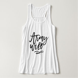 Chic Typografy - Ehefrau der Armee Tank Top