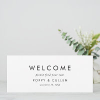 Chic Typografy Hanging Seating Chart Header
