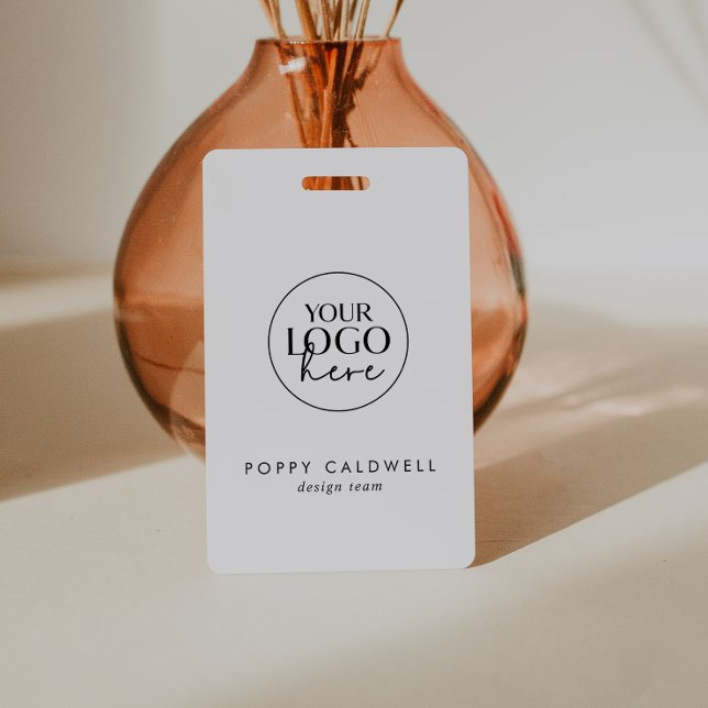 Chic Typografy Logo QR Code Mitarbeiter ID Card Ausweis (Von Creator hochgeladen)