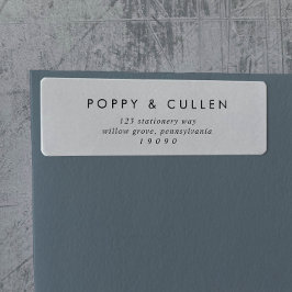 Chic Typografy Return Address Label