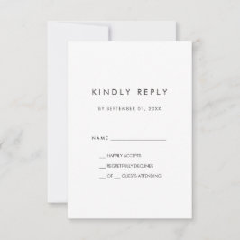 Chic Typografy Simple RSVP Card Karte