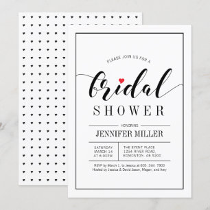 Chic Typografy Wedding Bridal Shower Einladungen
