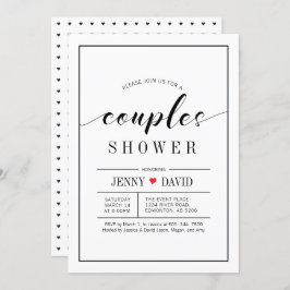 Chic Typografy Wedding Couples Dusche Einladungen