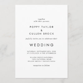 Chic Typografy Wedding Einladung