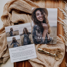 Chic Typography Message Photo Collage Graduation