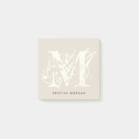 Chic typography monogram name