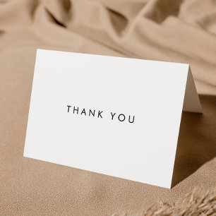Chic Typography Thank You Card Dankeskarte