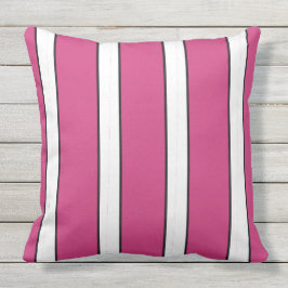 CHIC-U. STYLISH_MODERN PINK U. WHTIE STREIFEN KISSEN