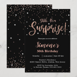 Chic Überraschung JEDES ALTER Geburtstagspartei Ro Einladung