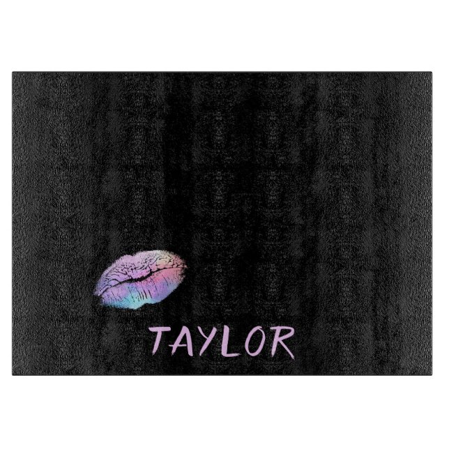 Chic und Charming Lipstick Print Schneidebrett (Vorderseite)