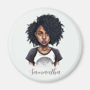 Chic und Classy Afro Frau Magnet