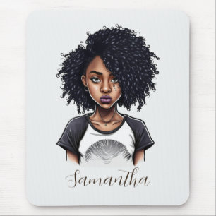 Chic und Classy Afro Frau Mousepad