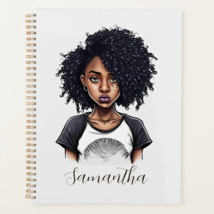 Chic und Classy Afro Frau Planer