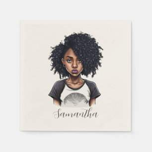 Chic und Classy Afro Frau Serviette