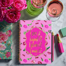 Chic und lustig Hot Pink & Green Glam “Ich sehe es Notizbuch