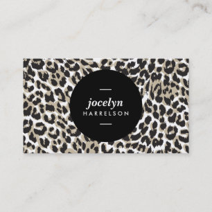 Chic und stilvolle Leopard Print Business Cards Visitenkarte