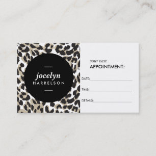 Chic und stilvolle Leopard Print Termine Card