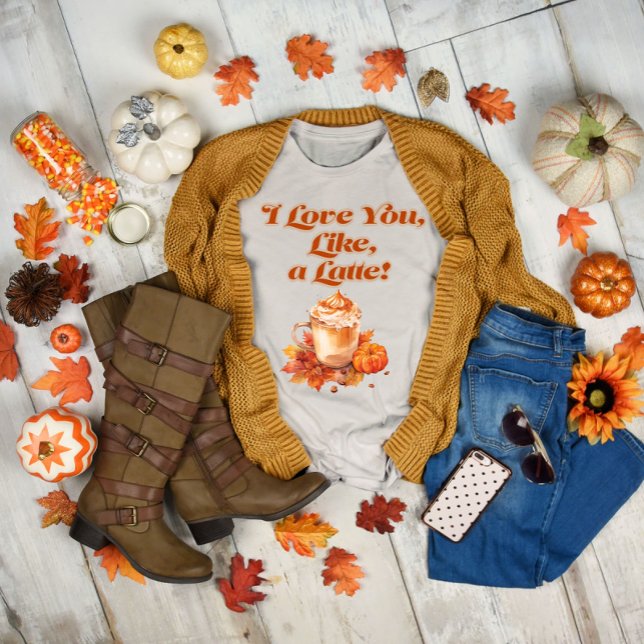 Chic und trendy "I Liebe You, like a Latte" T-Shirt (Von Creator hochgeladen)