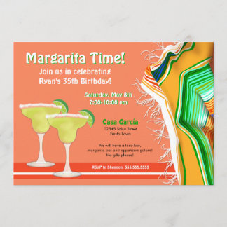 Chic und zeitgenössische Margarita-Party Einladung