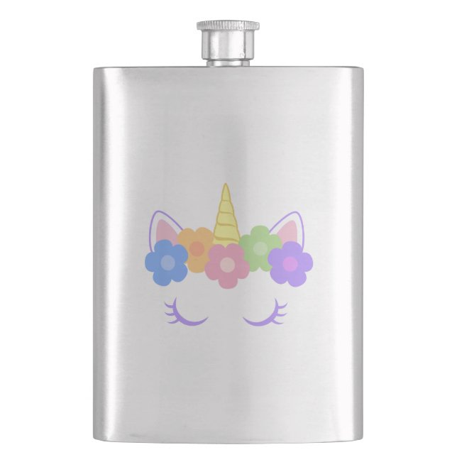 Chic Unicorn Flachmann (Vorderseite)