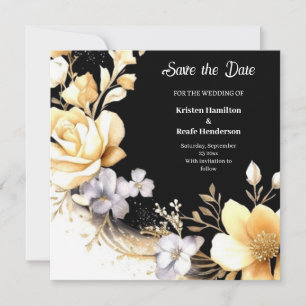 Chic Unique Modern Wedding Save The Date