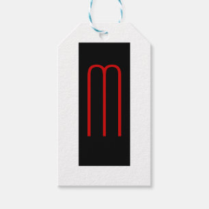 Chic Unique Monogram Schwarz-weiß Schlicht einfach Geschenkanhänger