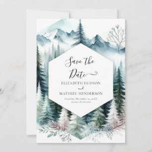 Chic Unique Mountain Wedding Save The Date