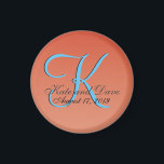 Chic Unique Red Orange Magnet<br><div class="desc">Chic einzigartig ist fantastisch,  fantasievoll,  launenhaft,  impulsiv,  whimsical,  eigenartig und eine triftige idiosynkratische. Alle Bilder und Kunstwerke © Jesterful.</div>