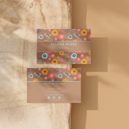 Chic & Unique | Trendy Bold Modern Elegante Floral Visitenkarte