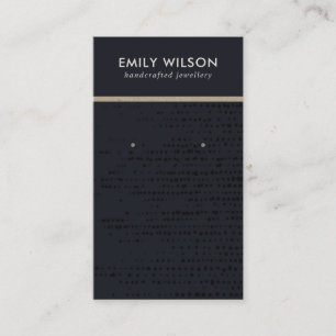 CHIC URBAN BLACK KRAFT STUD EARRING DISPLAY CARD VISITENKARTE