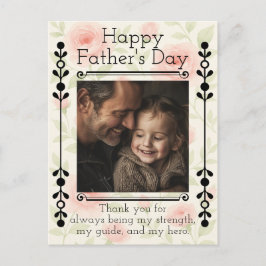 Chic Vatertag Postkarte mit benutzerdefiniertem Fo
