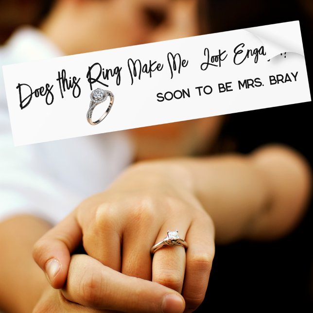 Chic Verlobung Geschenk für Bride anzeigen Autoaufkleber (Von Creator hochgeladen)