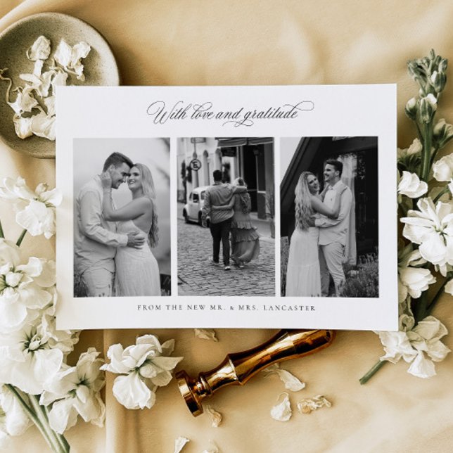 Chic Vielen Dank für Ihr Hochzeitsstift Foto Custo Dankeskarte (Von Creator hochgeladen)