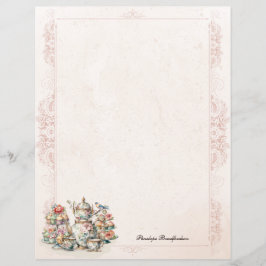 Chic Viktorianisch High Tee Personal Stationery Pa