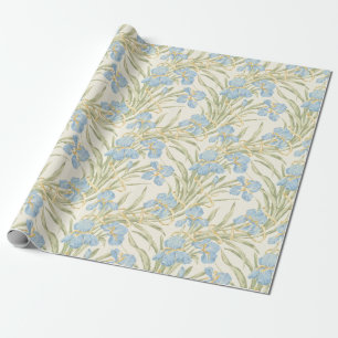 Chic Vintag Blue Iris Geschenkpapier