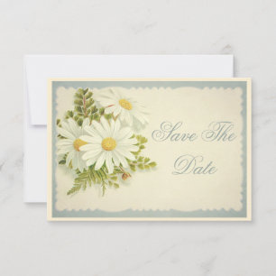 Chic Vintag Daisies Save the Date 70.