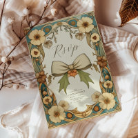 Chic Vintag floral Art Nouveau Hochzeit