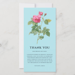 Chic Vintag floral Botanical Dankeskarte