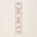 Chic Vintag Floral Damask Monogram Long Scarf Schal<br><div class="desc">Schönes und elegantes Blumenmuster auf hellbraunem Damast-Hintergrund. Ausgereifter, feminininer, individualisierbarer Long Oblong Rectangle Chiffon Scarf (10" x 45") mit Monogramm in weißer Rundform. Sie können den Text (Schriftart, Farbe, Größe und Position) und die Position des Designs ganz einfach ändern, indem Sie auf die Schaltfläche Anpassen klicken. Matching Messenger Tasche, Clip...</div>