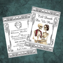 Chic Vintag Gothic bis Tod tun uns Teil Hochzeit