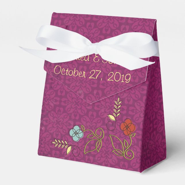 Chic Vintag Lila Gevor-Box Geschenkschachtel (Vorderseite)
