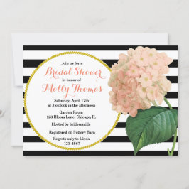 Chic Vintag Pink Hydrangea Wedding Brautparty Einladung