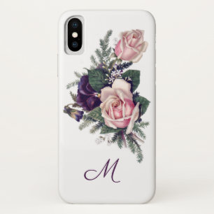 Chic Vintag Pink Roses, Stiefmütterchen und Pine  Case-Mate iPhone Hülle