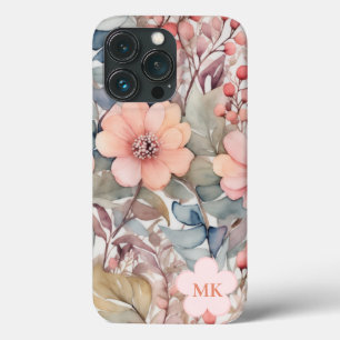 Chic Vintage Wildblumen Name der Aquarellfarben Case-Mate iPhone Hülle