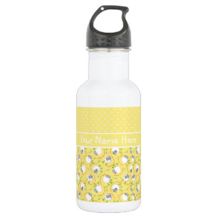 Chic Water Flasche: Gelb, Fun Sheep Muster Trinkflasche