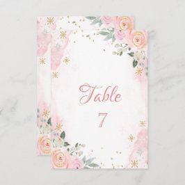 Chic Watercolor Blume Schneeflocken Einladung